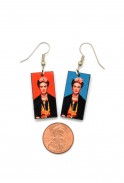 Frida Kahlo Earrings * Red/Blue
